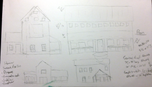 Farmhouse meets barn... sketching the problem
